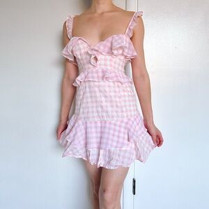 For Love And Lemons Dixie Ruffled Mini Dress XS
